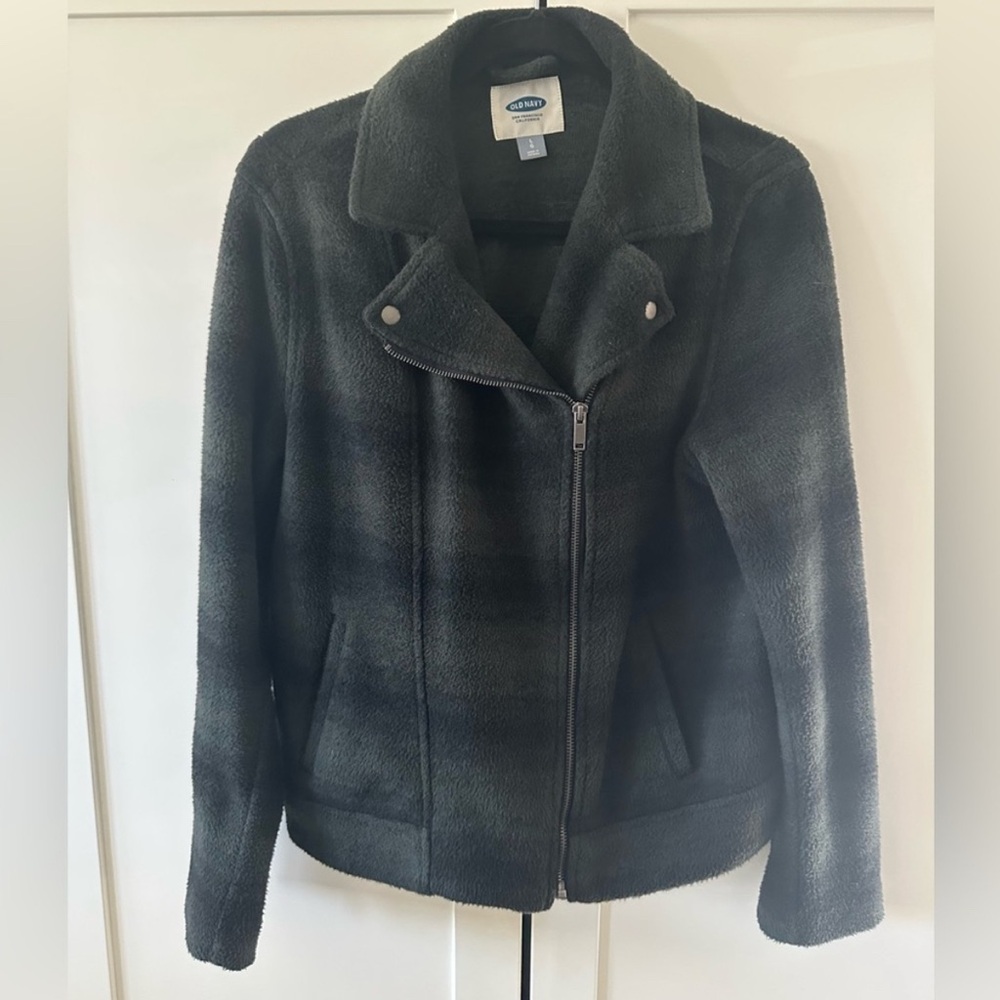 Old Navy - dark grey/black fleece zip-up